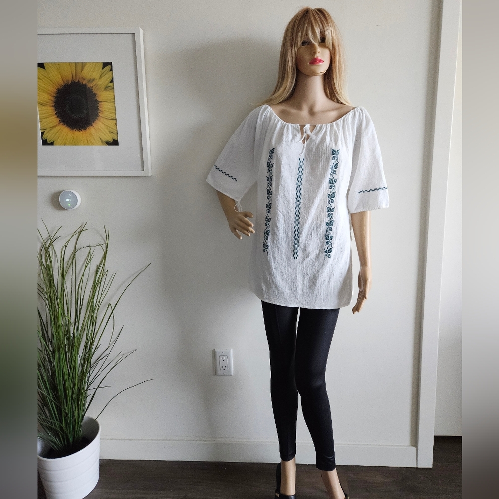 White Peasant Top - Picture 9 of 11